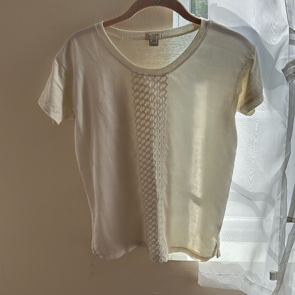 J Crew XXS Cream T shirt